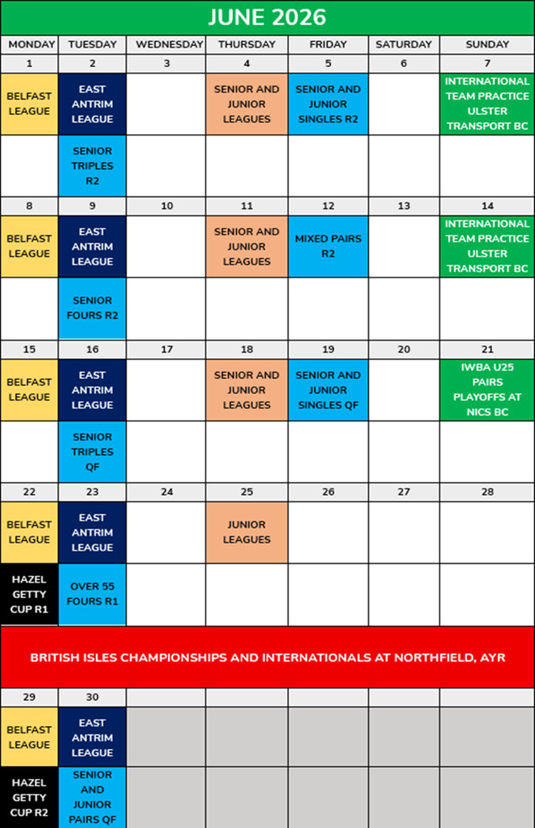 NIWPGL Events Calendar June 2026