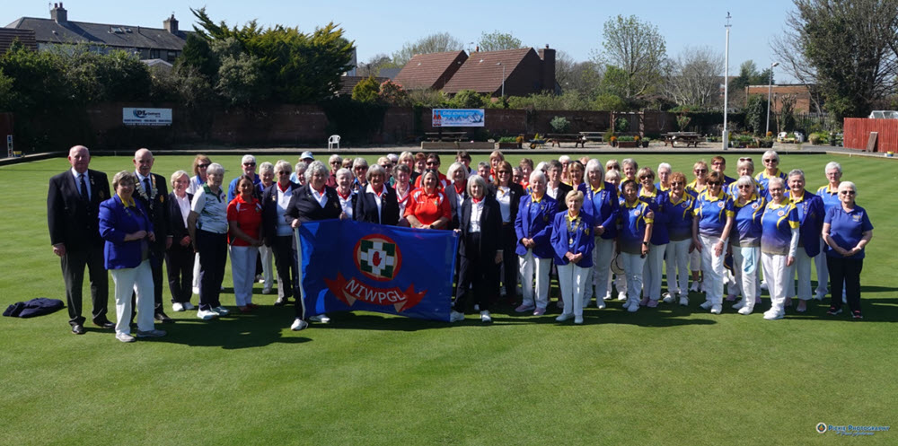 NIWPGL Officers Committee and Players 2025 at the Flag Unfurling at Pickie BC
