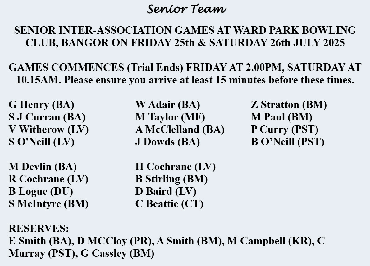 PTWBA Senior Inter Association Team 2025