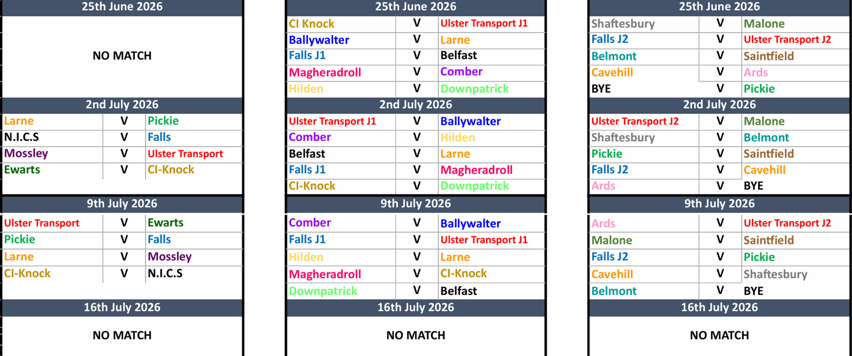 Part 2NIWPGL Fixture Summary All 2026 Part 4 Corrected