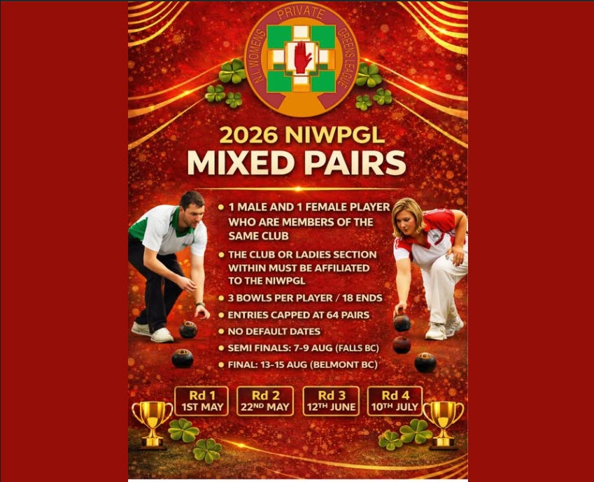 NIWPGL Mixed Pairs Preliminary Round Results and Round 1 Draw