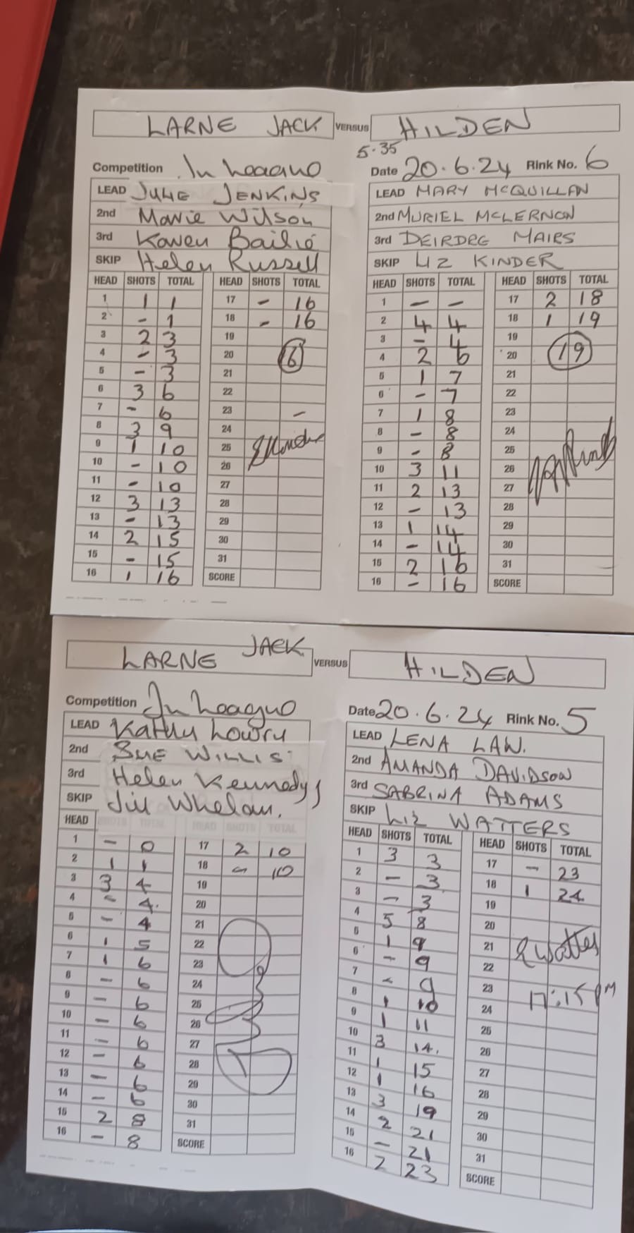 Hilden v Larne J1 20th June 2024