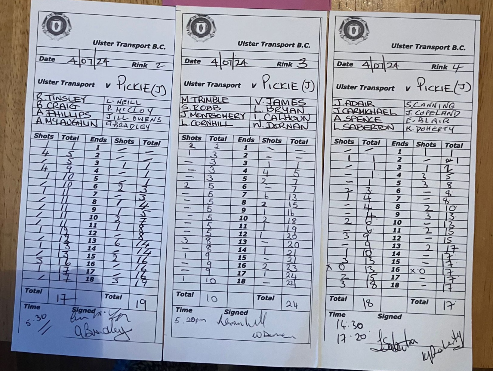 Pickie v Ulster Transport 1 4th July 2024