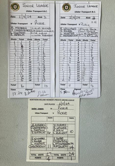 Pickie 2 v Ulster Transport 2 2nd May 2024