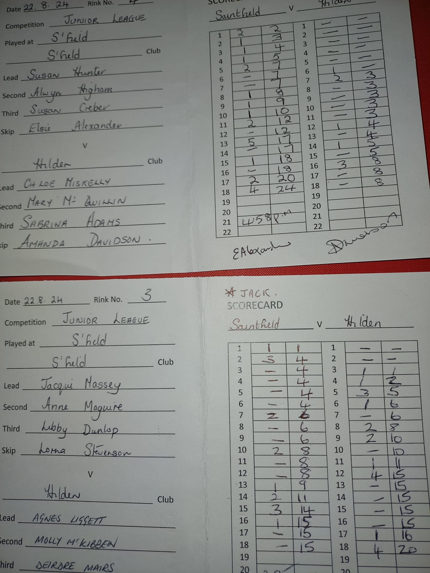 Saintfield v Hilden 22nd August 2024