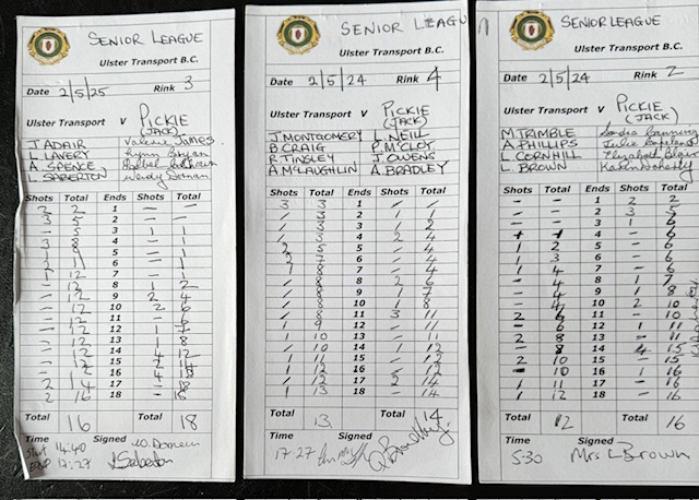 ULster Transport 1 v Pickie 2nd May 2024